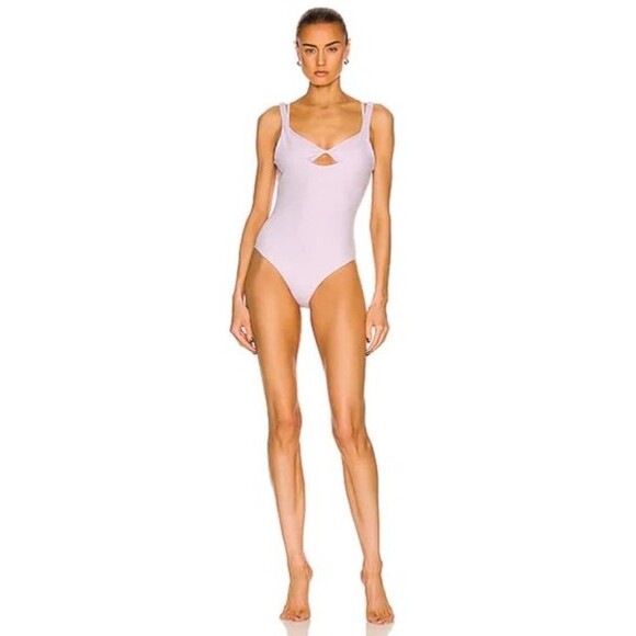 Jonathan Simkhai Holly Layered Swimsuit size M NWT Detachable Top - Picture 1 of 8